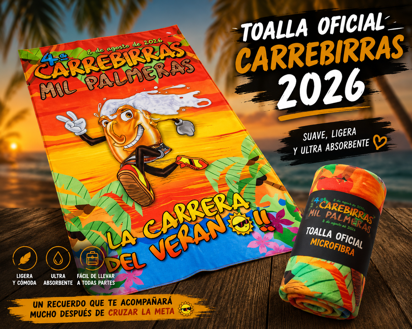 Toalla Carrebirras Mil Palmeras 2026
